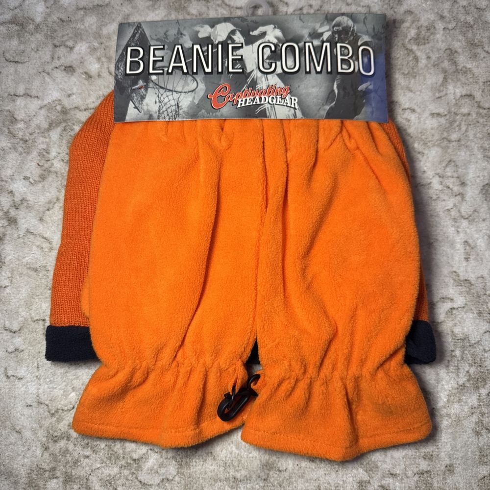 Captivating Headgear-‎ Beanie & Gloves Combo, Color: Orange, NWT